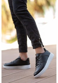 Resim Siyah-beyaz Sneaker Spor Ayakkabı Beyaz - Siyah 