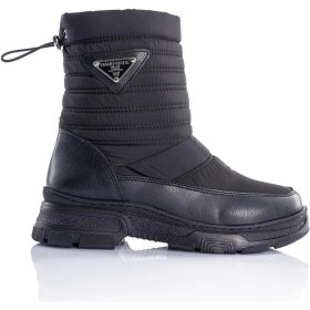 Resim Getcho Levan Kadın Kalın Tabanlı Siyah Mat Kar Botu 