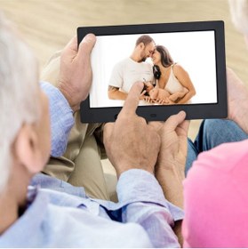 Resim JUNGLEE Dijital Fotoğraf Çerçevesi Otomatik Slayt Gösterisine Sahip 7 Inç Lcd Usb / Sd Mp3/mp4 Çalar 