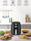 Resim HOMEND Airfryday 2509h Siyah Silver Çelik Hazneli 4 Lt 