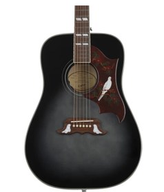 Resim Epiphone Dove Studio Elektro Akustik Gitar (Trans Ebony) ' 