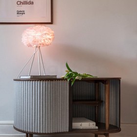 Resim EOS Kaz Tüyü Avize Mini Pembe 35cm Lambader Masa Lamba Başlığı - Ön Sipariş 10-12 Hafta 