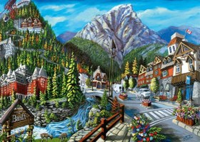 Resim Ravensburger 1000 Parça Puzzle Banff Wanderlust 164813 