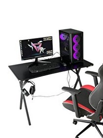 Resim Hey Modüler Mobilya Heygaming 120 CM Siyah Profesyonel Oyuncu Masası 