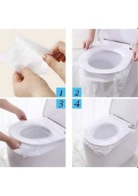 Resim 20 Adet Kullan At Şeffaf Klozet Kapağı Kılıfı Hijyenik Şeffaf 