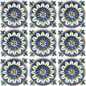 Resim Can Seramik 10*10 cm CÇ-111 Kütahya Çini Karo ( 5'li 1 Paket ) 