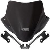 Resim GP Kompozit Honda CB750 Hornet 2023-2024 Uyumlu Ön Cam Siyah 28 cm 