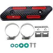 Resim Monyee Motosiklet Ekzos Koruyucu Kılıfı, Isı Yalıtımı Ve Isı Dağıtımı Sağlar, Abs Malzeme, Crf Ve Off-road Modelleri İçin Uygun, Kırmızı 