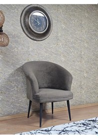 Resim Tekli Teddy Siyah Boyalı Sivriltme Ayak Çay Seti Koltuk Tekli Ber Çok Renkli 