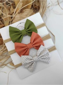 Resim Hediyelik Üçlü Kız Bebek Bandana Seti 