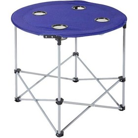 Resim Katlanır 4 Kişilik Kamp Masası 71 Cm Lacivert 