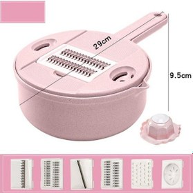 Resim Ccgloball 12 Parçalı Çok Fonksiyonlu Rende Pembe 