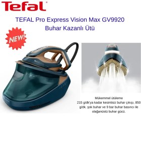 Resim Tefal Pro Express Vision Max GV9920 Buhar Kazanlı Ütü + Xiaomi Akıllı Baskül Hediye 