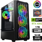 Resim Xaser Delux X62 Ryzen 5 7600 16GB Ddr5 Ram 1tb M.2 Nvme SSD 8gb RTX4060 Masaüstü Oyuncu Bilgisayarı 