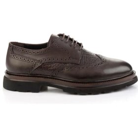 Resim Kahve Hakiki Deri Erkek Oxford Ayakkabı E01905004103 