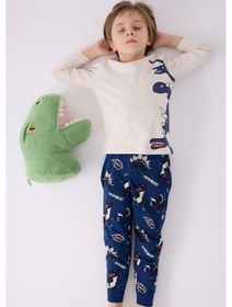Resim Rolypoly Erkek Çocuk Mavi Pijama Takımı 5274-45604 Mavi 
