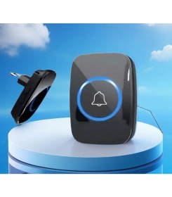 Resim Electrimax Kablosuz Kumandalı Kapı Zili LED Işıklı 60 Melodi 300 Metre Mesafe Ev Ofis Depo 