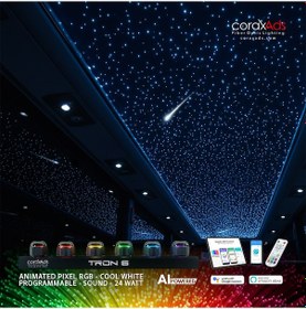 Resim Vıp Yıldız Tavan Fiber Optik Starlıght Minibüs Kayan Yıldızlı Set - Kayan Yıldızlı Çok Renkli 