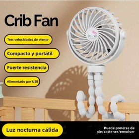 Resim Ayarlanabilir Tripod Ve Usb Şarjlı Taşınabilir Elektrikli Vantilatör Aydınlatma Stili, 