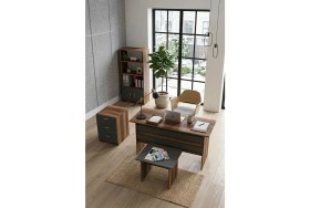 Resim Robin Home Verona Abcd Ofis Büro Çalışma Masası Takımı Barok-Gri 