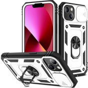 Resim iPhone 13 Mini Slayt Lens Kapağı Kart Yuvası Halkalı Standlı Kılıf (Yurt Dışından) 