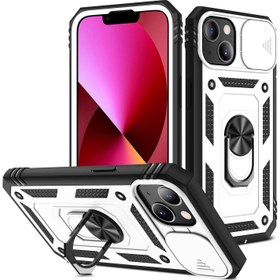 Resim iPhone 13 Mini Slayt Lens Kapağı Kart Yuvası Halkalı Standlı Kılıf (Yurt Dışından) 