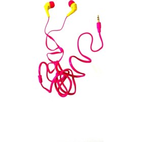 Resim ESLIFETECH26AKSESUAR Sony Uyumlu Mdr 2301S Renkli 3.5mm Jacklı Kulakiçi Kulaklık Sarı-Kırmız 