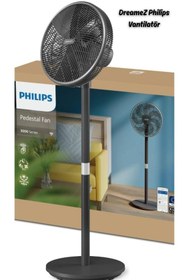Resim Philips Dmz Vaccumix 3000 Serisi Vantilatör,SilentWings Teknolojisi Weu/Eeu Pedestal Fan Dıg. Black 
