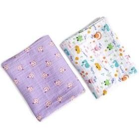 Resim Milk&moo Müslin Örtü 2'li Set Milk&moo Friends Çok Renkli 