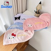 Resim Sanrio Hello Kitty ve Arkadaşları Peluş Saç Havlu Sarma - 4 Sevimli Tasarım (Pembe, Mavi, Mor, Açık Mavi) - Ultra Emici, Hızlı Kuruyan Mercan Polar Duş Bonesi ile Sevimli Karikatür Karakterler - Hipoalerjenik, Tüm Saç Tipleri için İdeal - Hayranlar için Mükemmel Doğum Günü Hediyesi 