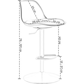 Resim Boombar Nadya Bar Sandalyesi - Mavi Deri - 9537S0119 
