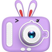 Resim Youtek Çocuklar İçin 1080p Hd Mor Tavşanlı Dijital Fotoğraf Makinesi - 20mp, 2.0" Ips Ekran, Video Çekim Özelliği 