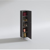 Resim Kenzlife mutfak dolabı zehra 168*030*032 gri kilitli ayaklı banyo evrak ofis kitaplık ayakkabılık kiler 