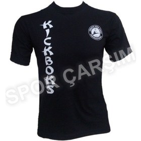Resim Spor_Carsim Kickboks Tişörtü,Likralı Penye Kumaş Siyah S,M,L,Xl 
