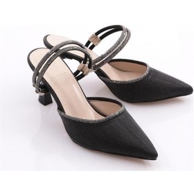 Resim Dgn Pm309-k342-1 Kadin Taş Süslemeli Topuklu Abiye Ayakkabi PM309-K342-1-1211-R1673 