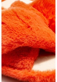 Resim Twigy Çapraz Peluş Kadın Ev Terliği Turuncu 36/41 CC0187 Turuncu 