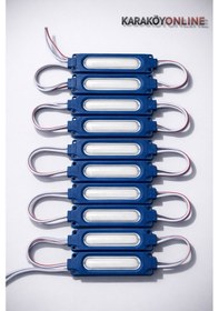 Resim 12v 2w Cob Modül Led Parmak Led Araç Altı & Oto Iç Aydınlatma 10'lu Paket Mavi 