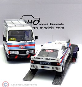 Resim 1:18 Fiat 242 + Trailer + Lancia 037 Martini Röhrl Monte Carlo Rally 1983 