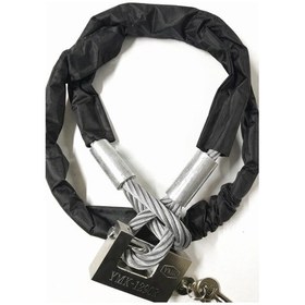 Resim Vi Caro 1.3 Metre 10 Mm Kalınlık Çelik Halat Motorsiklet Zincir Kilit Motor Kilidi Scooter Çelik Halat Kilit Motor Kilidi 