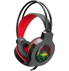 Resim Snopy Sn-gx7 Crazy Siyah Ledli Mikrofonlu Oyuncu Kulaklığı 