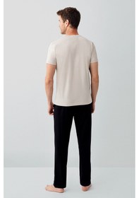 Resim Arnetta Erkek Krem Pijama Takım Ar3701-s-v1 Krem 