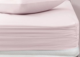 Resim Yataş Bedding 90x200 Noah Lastikli Çarşaf - Pudra 