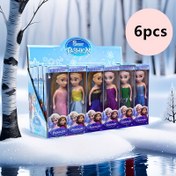 Resim 6 adet Disney Frozen Princess Set Şık Elbiseler, Aksesuarlar, Partiler ve Tatil Hediyeleri için Uygun, Noel ve Yeni Yıl Kutlamaları 