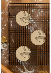 Resim Pacman Kurabiye Kalıbı, Hamur Şekillendirici, Bisküvi Kalıbı, Kolay Kesim Ucu Beyaz 