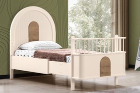 Resim VENÜS BÜYÜYEN BEŞİK 90X130 VENÜS KARYOLA 90X190, KREM CEVİZ 