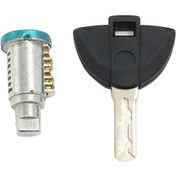 Resim Motosiklet Kilit Anahtar Seti Arka Koltuk Kilidi Çekirdek Yan Kutusu Bmw S1000rr 2009-2015 Için Beyaz 