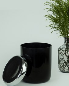 Resim Prima Nova Lima 6 LT Döner Kapaklı Banyo Mutfak Ofis Çöp Kovası - Krom Dekorlu Siyah 