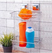 Resim Banyo Köşe Rafı Kendinden Yapışkanlı 2 Katlı Easyfix (464954435) Gri 