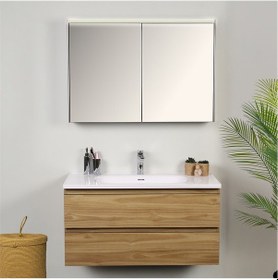 Resim Kobos Lignum 100 Cm Banyo Dolabı Seti Meguro Ahşap 