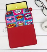 Resim Bk Gift Gift Pop Art Tasarımlı Taşınabilir Koruyucu Tablet Kılıfı & Organizer Çanta - Kırmızı-12 